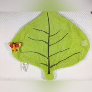 Green Leaf Plush Lovey with Butterfly Rattle Disney Parks Baby Plush Replacement